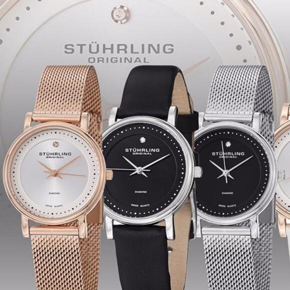 CLASSIC STUHRLING ROSE GOLD MESH WATCH - Picture 11 of 13